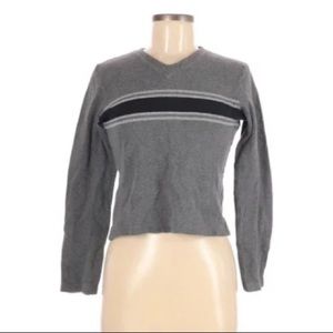 SO vintage v-neck long sleeve baby tee